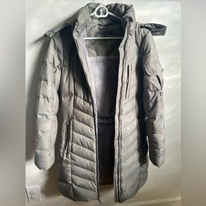 Eddie Bauer Women's Light Green/Gray Parka Jacket